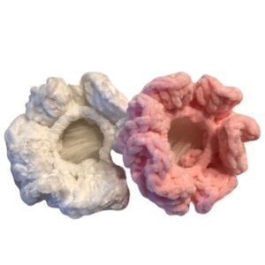 Handmade Crochet Velvet Hair Scrunchies